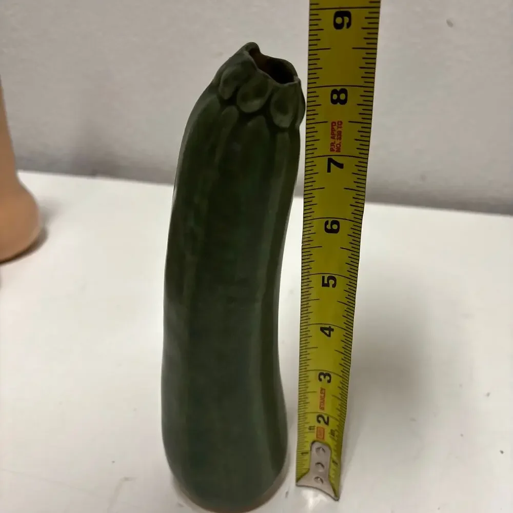 Vtg Patricia Garrett Zucchini Courgette Squash Pottery Vase 9